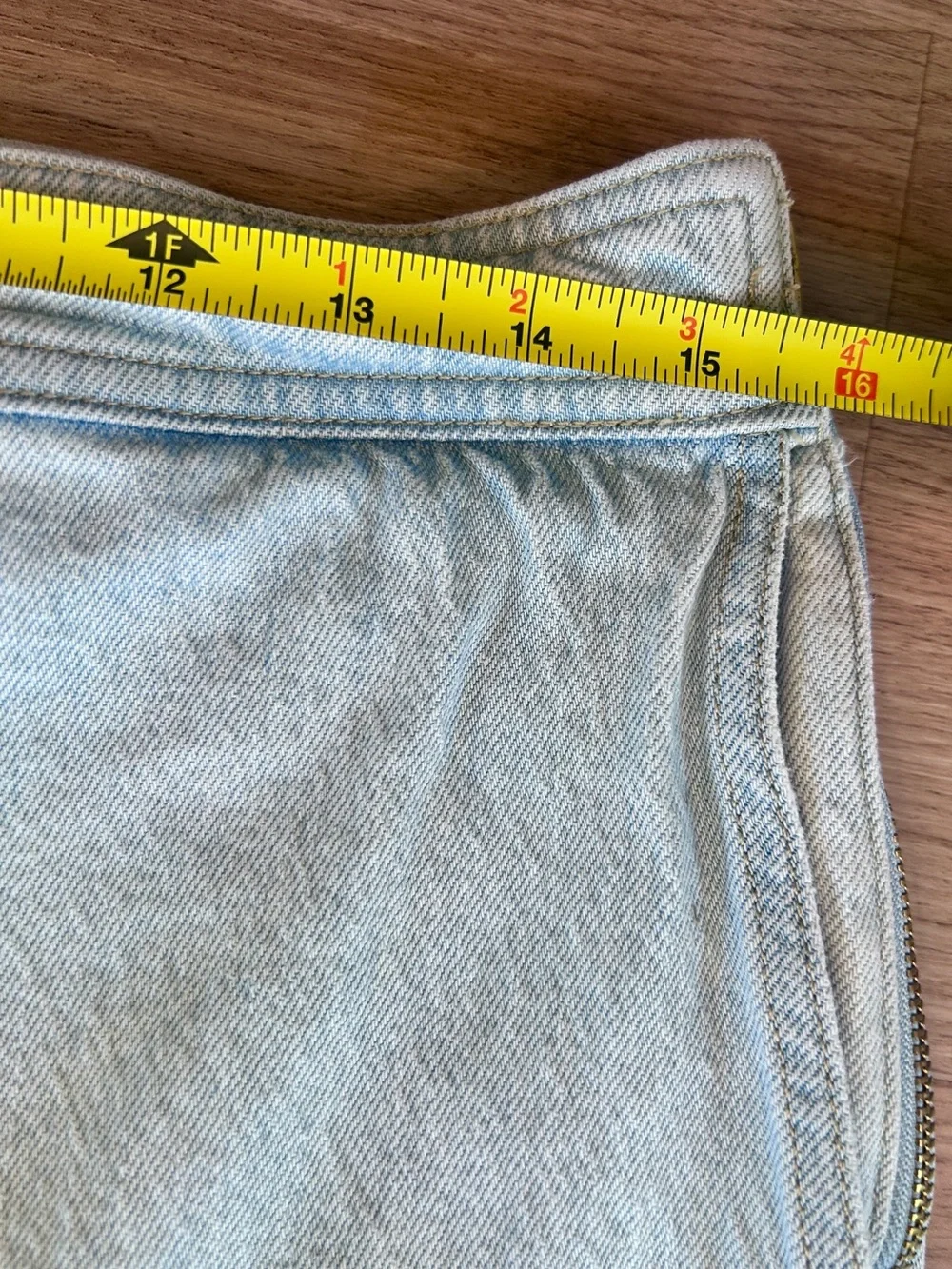 J.Crew Wrap Front Denim Mini Skort Montauk Wash Size 8 - Picture 13 of 15